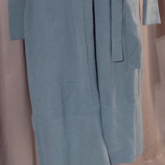 NEW with tag Women’s Nine West Sage Green Sweater Duster with Belt – Size Small - Picture 3 of 13